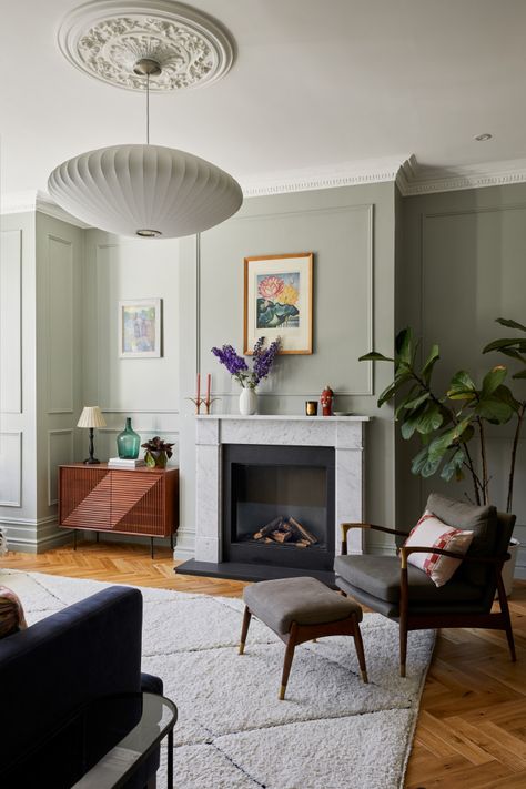 Victorian Contemporary Interior Design - Victorian - Living Room - London - by Decorbuddi | Houzz UK Contemporary Victorian Interiors, Victorian Terrace Living Room, Modern Victorian Living Room, Edwardian Living Room, Living Room Victorian, Modern Victorian Decor, Room Schemes, Contemporary Victorian, Terrace Living Room