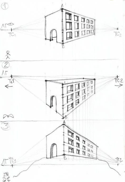 How To Draw Buildings, رسم كاريكاتير, Perspective Sketch, Architecture Drawing Sketchbooks, Perspective Drawing Architecture, Architecture Drawing Plan, Perspective Drawing Lessons, Interior Architecture Drawing, Drawing Architecture