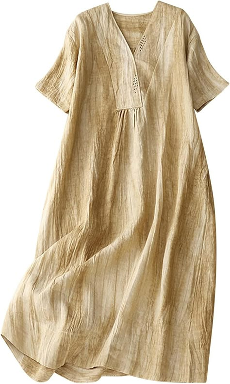 Find 100% Linen and linen blend dresses for lunches, brunches, travel and more! Linen is a natural fiber that you can feel good about. See dozens of stylish linen midi dresses handpicked from Amazon. affiliate link Linen Dress Design, Linen Fashion Women, Aesthetic August, Japan Clothing, Summer Fashion Dresses Casual, Linen Casual Dress, Linen Dresses Summer, Linen Tunic Dress, Dress Minimalist