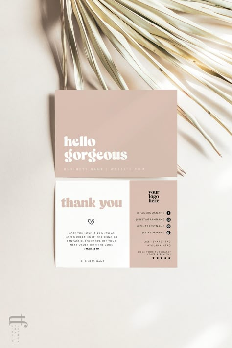 Business Thank You Card Canva, Modern Retro P Thanks For Your Purchase, Retro Printables, Small Business Cards, Purchase Card, Thank You Card Design, Packaging Ideas Business, Thank You Customers, Business Thank You Cards, Small Business Packaging