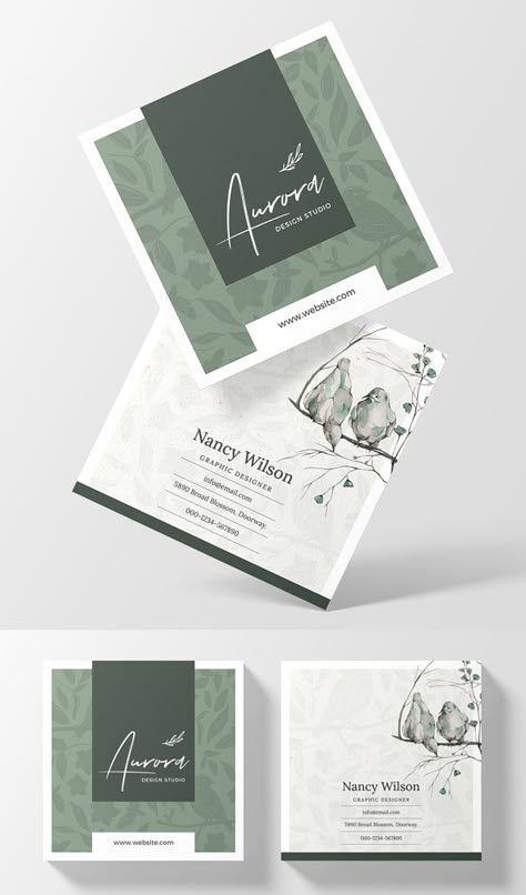 Minimal Square Business Card Design Designing Business Cards, Graphic Card Design, Cool Card Design, Square Card Design, Graphic Designer Business Card Creative, Graphic Designer Visiting Card, Graphic Designer Card, Brand Card Design, Visit Card Ideas