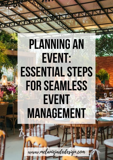 Planning an event can be stressful, whether your first event or your thousandth. It pays to learn as many lessons as possible to ensure your event goes off without a hitch. Event Planning For Beginners, Event Planning Technique, How To Plan An Event, Event Planning Mood Board, Creative Event Ideas, Small Event Space, Event Planning Flyer, Event Management Ideas, Event Planning Board