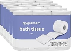 Amazon Basics 2-Ply Toilet Paper, 30 Rolls = 120 Regular Rolls, 350 Sheets, (Pack of 30), Unscented