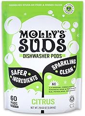 Molly's Suds Dishwasher Pods | Natural Dishwasher Detergent, Cuts Grease & Rinses Clean (Residue-Free) for Sparkling Dishes |