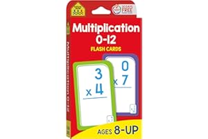 School Zone Multiplication 0-12 Flash Cards: 56 Math Cards, 3rd Grade, 4th Grade, Elementary Math, Multiplication Facts, Comm