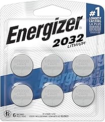 Energizer CR2032 Batteries, 3V Lithium Coin Cell 2032 Watch Battery,White (6 Count)