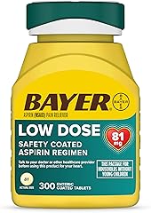 Bayer Aspirin Low Dose 81 mg, Enteric Coated Tablets, Doctor Recommended, Secondary Prevention of Cardiovascular Disease, 300