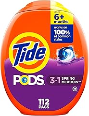 Tide PODS Laundry Detergent Pods, Spring Meadow Scent, 112 Count, Concentrated Laundry Soap Detergent, Stain Remover and Colo