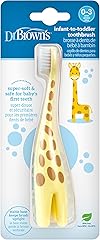 Dr. Brown's Infant-to-Toddler Training Toothbrush, Soft for Baby's First Teeth, Giraffe, 0-3 Years