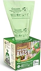 UNNI Compostable Liner Bags, 2.6 Gallon, 9.84 Liter, 100 Count, Extra Thick 0.71 Mil, Small Kitchen Food Scrap Waste Bags, AS