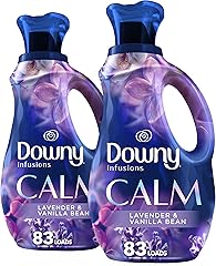 Downy Infusions Laundry Fabric Softener Liquid, CALM, Lavender and Vanilla Bean Scent, 56 fl oz (Pack of 2)