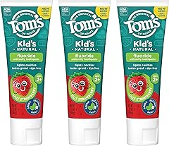 Tom's of Maine ADA Approved Fluoride Children's Toothpaste, Natural Toothpaste, Dye Free, No Artificial Preservatives, Silly 