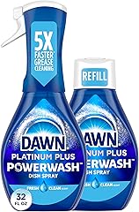 Dawn Powerwash Spray Starter Kit, Platinum Dish Soap, Fresh Scent, 1 Starter Kit + 1 Dawn Powerwash Refill, 16 fl oz each (Pa