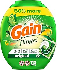 Gain Flings Laundry Detergent Pacs, 11 Count, Original Scent, 3 in 1 HE Detergent Pacs with Oxi Boost and Febreeze