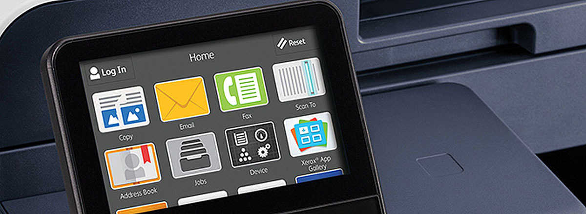 Home screen on Xerox ConnectKey user interface