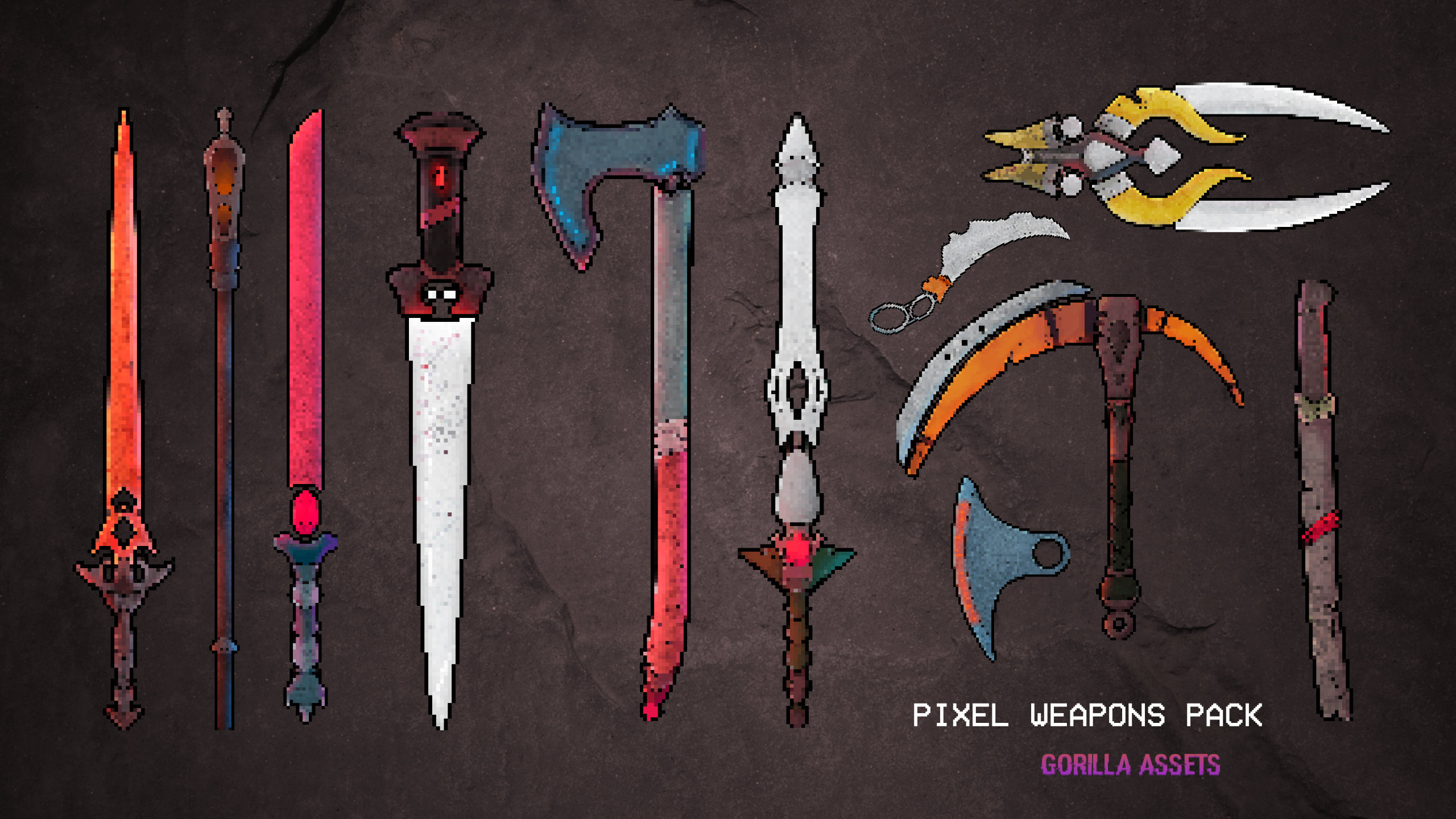 Pixel Weapons (10 Weapons + 1 Attachment)