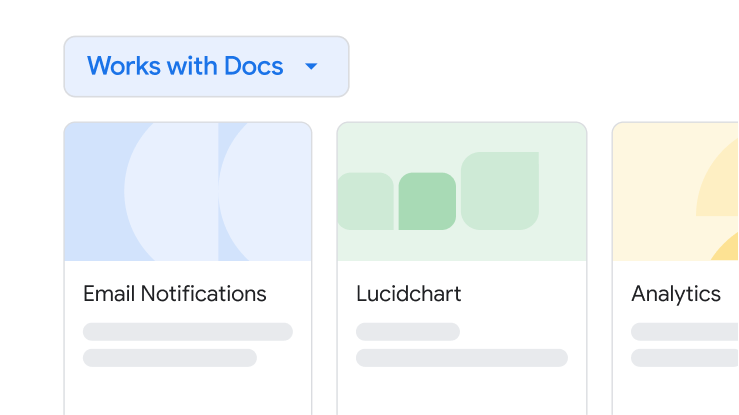 Інтеграції з іншими додатками Workspace у Документах