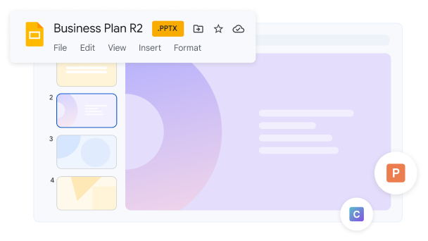 Microsoft PowerPoint'te hazırlanan ancak Google Slaytlar'da açılan sunu örneği. 