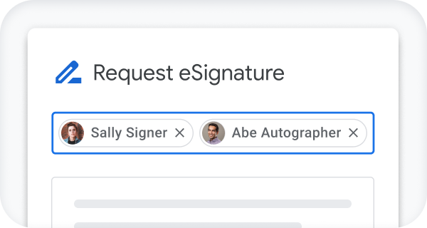 An outgoing request for an eSignature with multiple recipients 