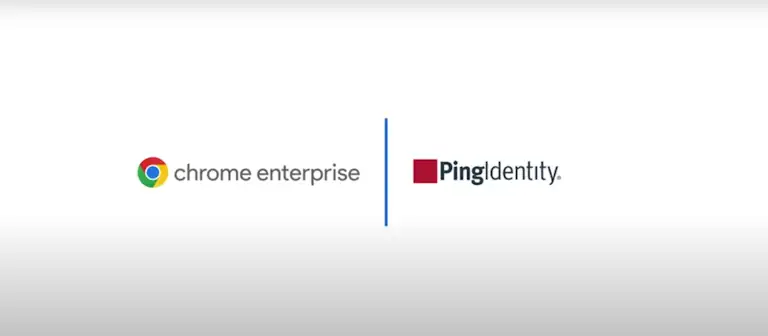 Logotipos de Chrome Enterprise y PING