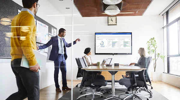 Team meeting in a conference room 