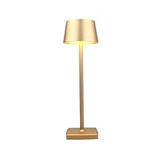 amhshkou Rechargeable led Cordless Table lamp,Aluminum, dimmable, Suitable for Indoor and Outdoor Lighting Gold