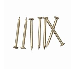 900pcs Gold Hardware Nails, 3/4'' × 17 Ga Brass Plated Finishing Nails, Flat Head Nails, Picture Nails, Hanging Nails, Wood…