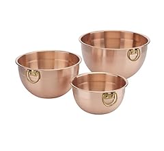 Set of 3 Copper Mixing Bowls