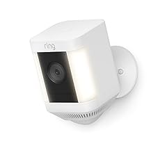 Ring Spotlight Cam Plus, Battery | Two-Way Talk, Color Night Vision, and Security Siren (2022 release) - White