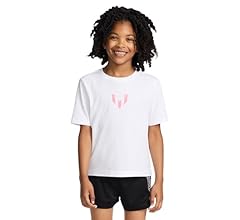 Messi Girls' Lifestyle Short Sleeve T-Shirt, Standard Fit Graphic Tee, Cotton Blend Fabric