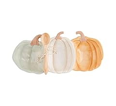 Mud Pie Triple Pumpkin Tidbit, dish 5" x 11" | spoon 5", Multi