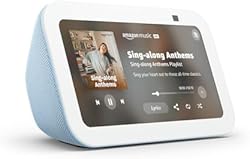 Amazon Echo Show 5 (3rd Gen, 2023 release) | Smart display with 2x the bass and clearer sound | Cloud Blue