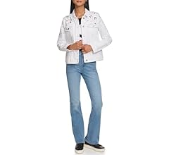 KARL LAGERFELD Women's K-pin Fashion Denim Jacket