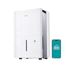 Midea 4,500 Sq. Ft. Energy Star Certified Dehumidifier With Pump Included 50 Pint - Ideal For Basements, Large & Medium Siz…