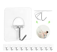 Adhesive Hooks for Hanging Heavy Duty Wall Hooks Self Adhesive Towel Coat Hooks Waterproof Transparent Hooks for Bathroom S…