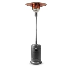 Amazon Basics 46,000 BTU Outdoor Propane Patio Heater with Wheels, Commercial & Residential, Slate Gray, 32.1 x 32.1 x 91.3…