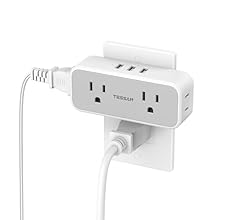 Surge Protector Outlet Extender, TESSAN Multi Plug Outlet Splitter with 4 Electrical Outlets 3 USB Ports, Multiple Plug Min…