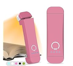 HIONXMGA Book Reading Light,Silent Touch Book Lamp for Reading in Bed,Rechargeable Clip on Booklight with 3 Amber Colors & …