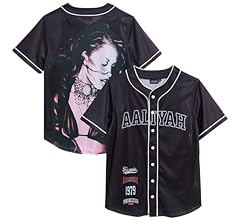 Aaliyah Unisex Baseball Jersey - Retro 90's R&B Concert Button Down Fashion Top - Vintage Jersey T-Shirt (S-XL)