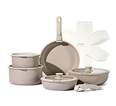 CAROTE Pots and Pans Set, Nonstick Cookware Set Detachable Handle, 15pcs Kitchen Cookware Sets Non Stick with Removable Han…