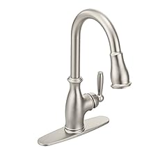 Moen 7185SRS Brantford One Handle High Arc Pulldown Kitchen Featuring Reflex Faucet, 1 count, Spot Resist Stainless