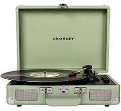 Crosley CR8005F-MT Cruiser Plus Vintage 3-Speed Bluetooth in/Out Suitcase Vinyl Record Player Turntable, Mint