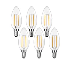 Lepro E12 LED Bulbs B11 C35 Chandelier Light Bulb Filament LED Candle Bulbs, Dimmable 5.5 watt 60W Equivalent, 500 Lumen 27…