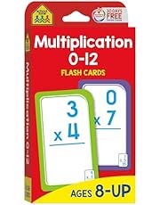 School Zone Multiplication 0-12 Flash Cards: 56 Math Cards, 3rd Grade, 4th Grade, Elementary Math, Multiplication Facts, Common Core, Ages 8+, Packaging May Vary