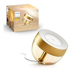 Philips Hue Iris Smart Table Lamp, Gold- White and Color Ambiance LED Color-Changing Light- 1 Pack- Control with Hue App- C…