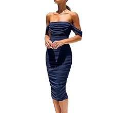 PRETTYGARDEN Women's Sleeveless Ruched Midi Dress