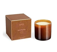 LAFCO New York Holiday Signature Candle, Spiced Pomander - 15.5 oz - 90-Hour Burn Time - Reusable, Hand Blown Glass Vessel …