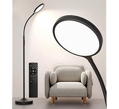 luckystyle Floor Lamp,Super Bright Dimmable LED Lamps for Living Room, Custom Color Temperature Standing Lamp with Remote P…