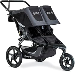 BOB Gear Revolution Flex 3.0 Duallie Double Jogging Stroller, Graphite Black