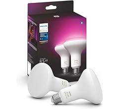 Philips Hue BR30 LED Smart Light Bulbs - Flicker-Free 85w Light Bulbs - Bluetooth Compatible, Compatible with Alexa, Google…